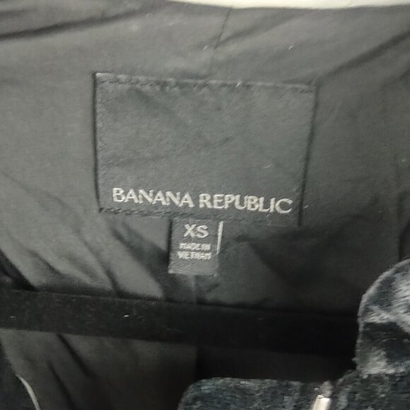 Women's Banana Republic Black Diamond Quilted Velvet Bomber Jacket Size XS - Picture 4 of 8